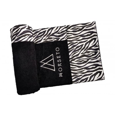 Πετσέτα Θαλάσσης MORSETO Luxury Black Zebra 145 x 80cm